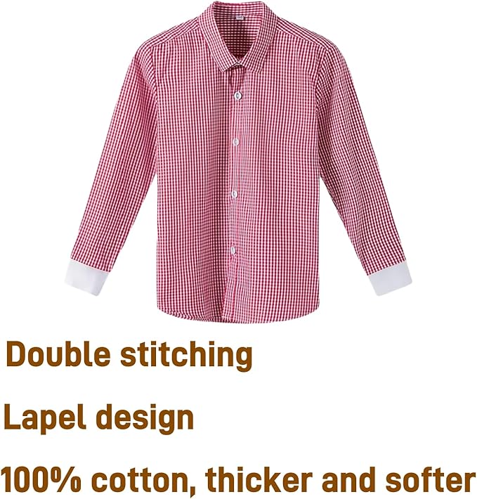 DANUOKU Boys Dress Shirts Tuxedo Shirt Long-Sleeve Button Down Shirt