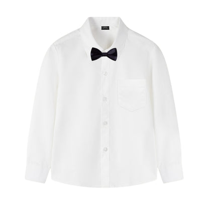 DANUOKU Boys Dress Shirts Tuxedo Shirt Long-Sleeve Button Down Shirt